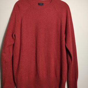 J.Crew Super Soft Lamb Wool-blend Crew Neck Sweater Autumn Crimson Men's Medium